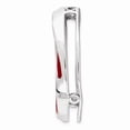 thumbnail image 2 of White Sterling Silver Charm Pendant Red Stackable Expressions Medium Enameled Chain Slide, 2 of 3