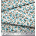 thumbnail image 2 of Soimoi Cotton Duck Fabric Flower & Leaves Watercolor Print Fabric by The Yard 42 Inch Wide, 2 of 3