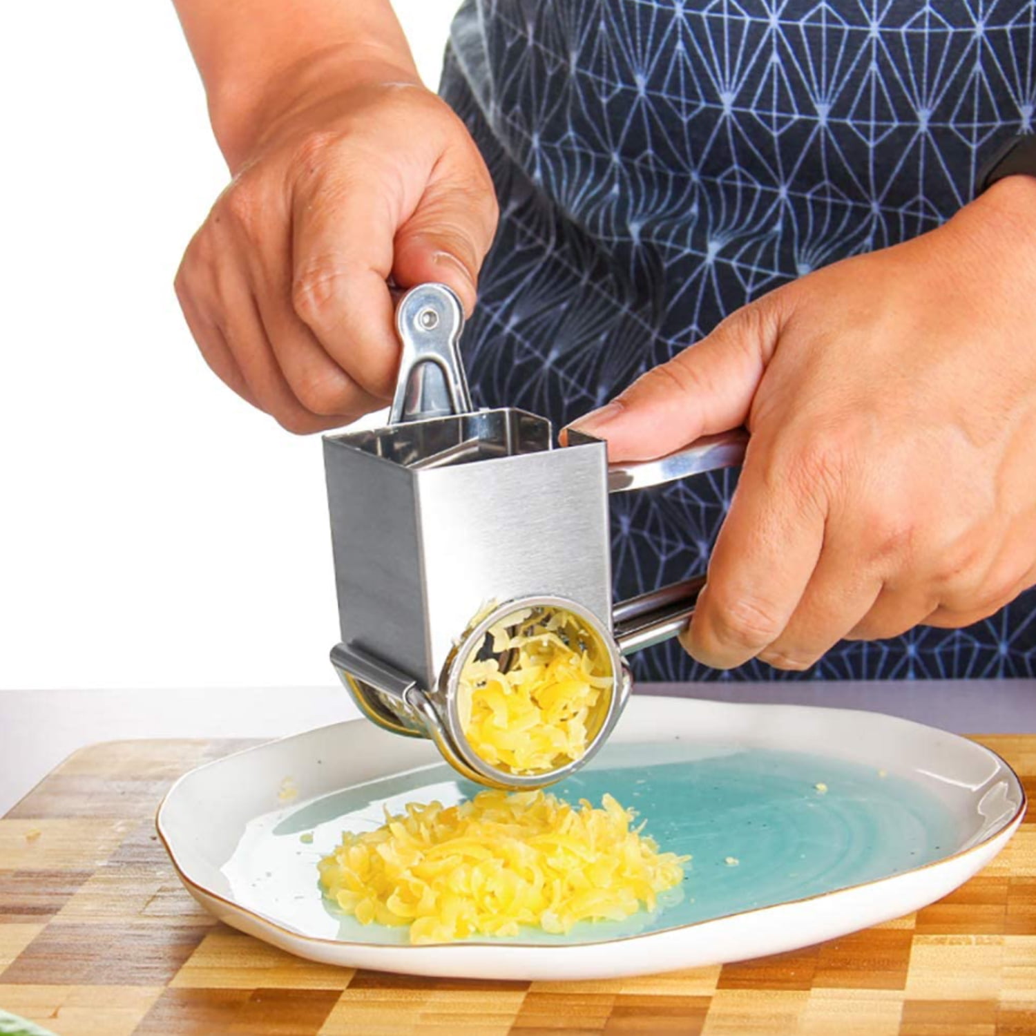 AMME-PCG9 Hand Crank Cheese Grater with (3) Interchangeable Cylinders