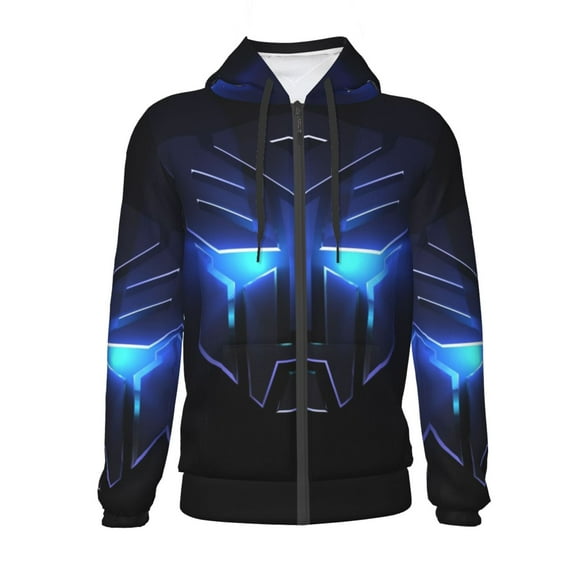 Youth Transformers Zip Up Hoodie With Pocket Graphic Pullover Hooded Sweatshirt Long Sleeve Teens Jacket