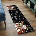 thumbnail image 3 of Runner Rugs 2x6 Ft, Black Snowman Christmas Non Slip Area Rugs for Kitchen Bedroom Entryway, Xmas Snowflake Winter Gifts Washable Carpet Runner Rug Floor Mats for Bedroom Home Decor, 3 of 9