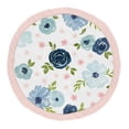 thumbnail image 1 of Sweet Jojo Designs Navy Blue and Pink Watercolor Floral Girl Baby Playmat Tummy Time Infant Play Mat - Blush, Green and White Shabby Chic Rose Flower, 1 of 4
