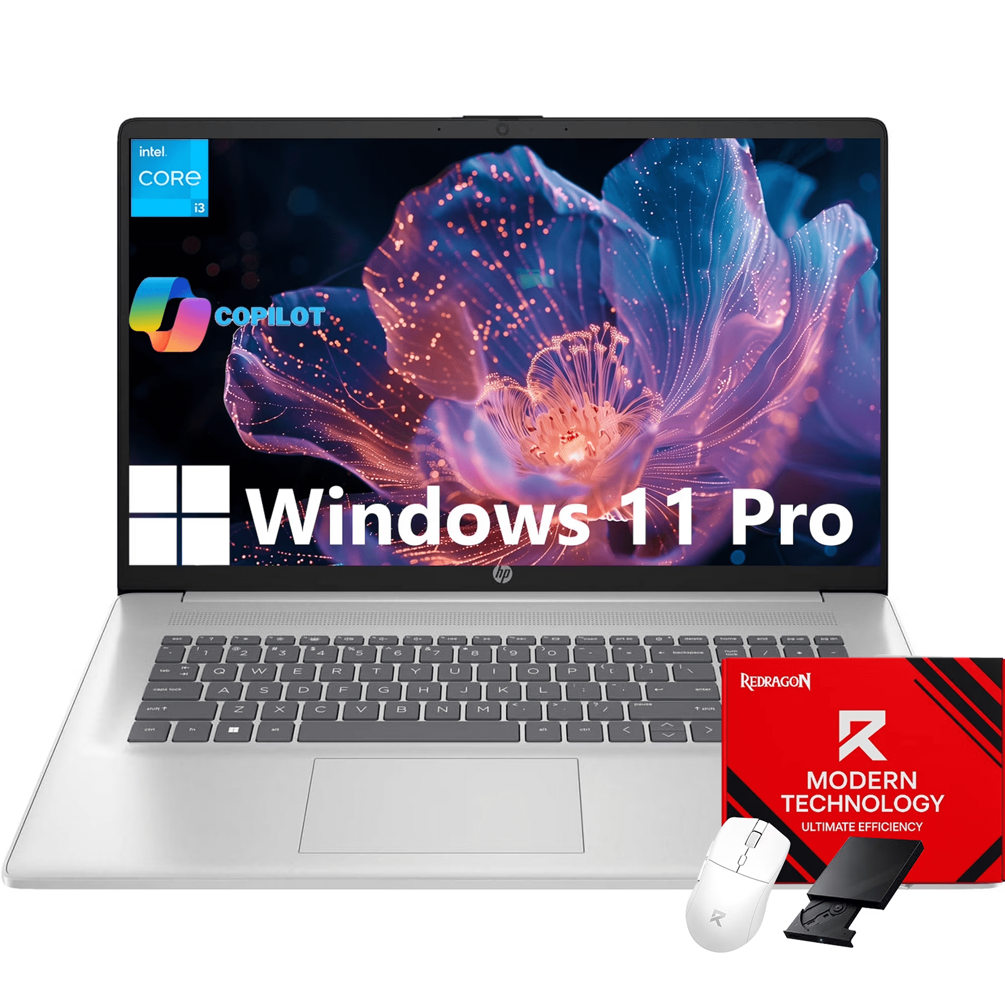 HP 17 inch Laptop, Microsoft Office 2024 Lifetime License