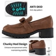 thumbnail image 4 of Ecetana Womens Loafers Shoes Platform Chunky Penny Loafer Comfortable Slip On Work Business Casual Dress Shoes, 4 of 6