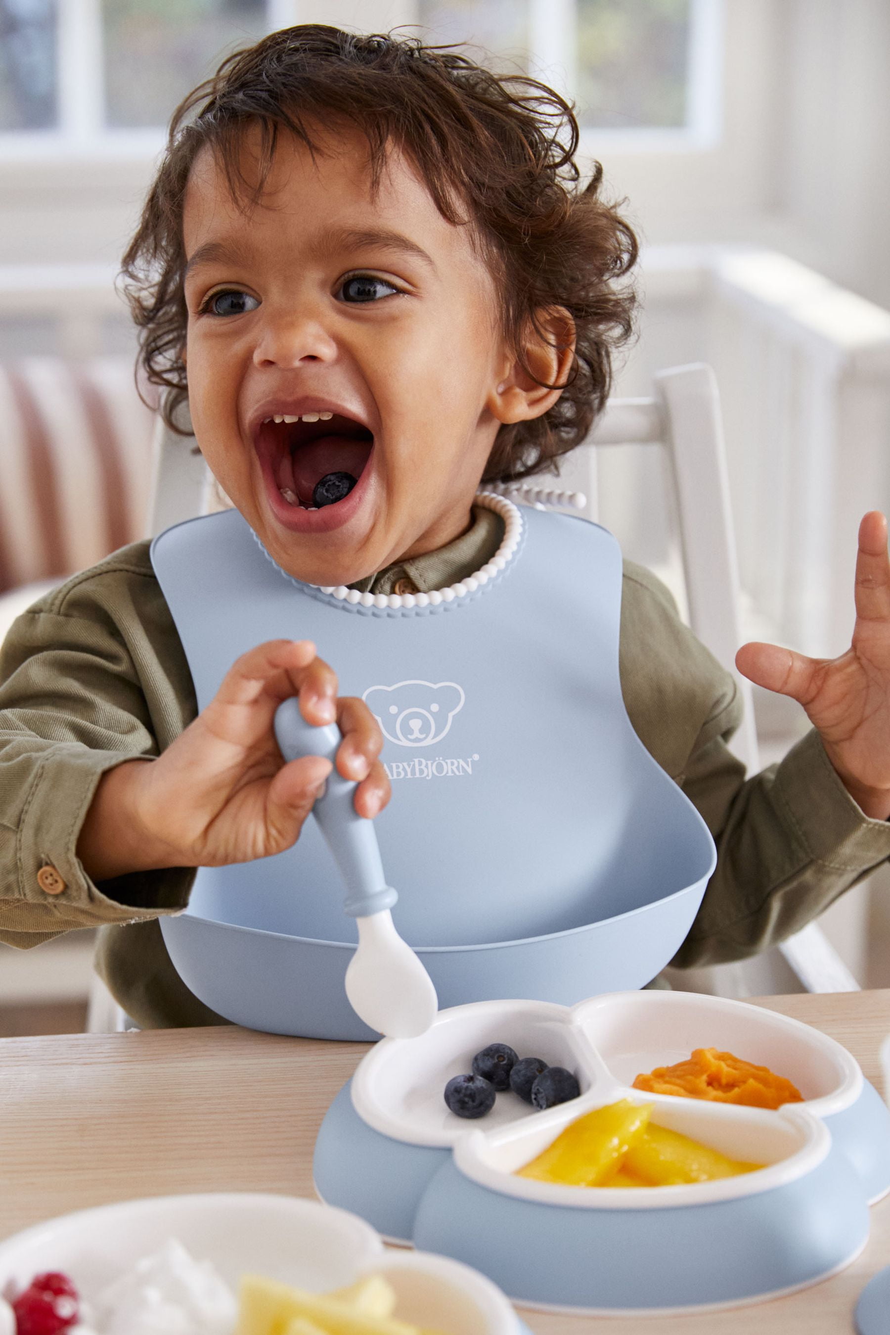 BabyBjorn Baby Bib 2-pack, Powder green/Powder blue