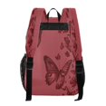 thumbnail image 3 of Large Clear PVC Backpack Heavy Duty See Through Backpack for Adults Work Travel, Red Butterflies Printed 12L, 3 of 8