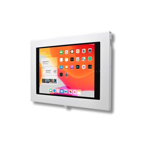 TABcare Locking Security Metal Case for Apple iPad 2 3 4 Tablet for Kiosk, POS, Store, Show Display (White, iPad 2/3/4 9.7")