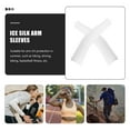 thumbnail image 4 of 4 Pairs Ice Silk Arm Sleeve Loose Sleeves Riding White Nylon, 4 of 6