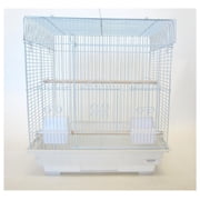 JTAOT 3/8-Inch Bar Spacing SquareTop Small Cage, 18-Inch by 14-Inch, White