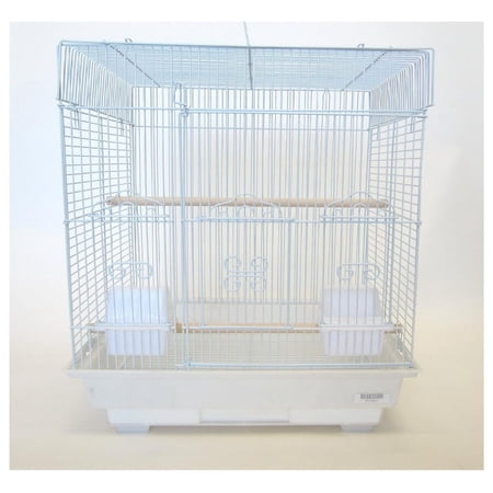JTAOT 3/8-Inch Bar Spacing SquareTop Small Cage, 18-Inch by 14-Inch, White