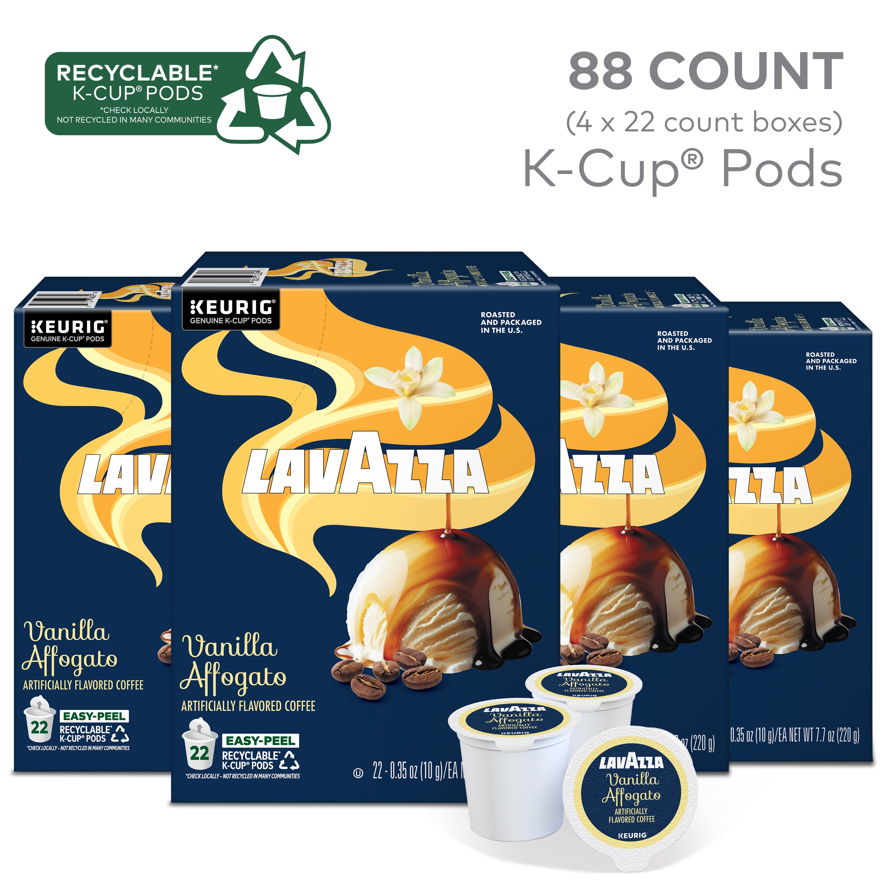 Lavazza Vanilla Affogato Keurig K-Cup® Pods, 88 ct, Light-Medium