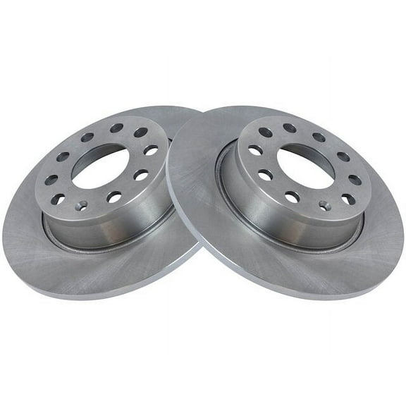 Rear Brake Rotor Set 2 Piece - Compatible with 2010 - 2018 Volkswagen Jetta 2011 2012 2013 2014 2015 2016 2017