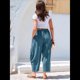 thumbnail image 4 of Pantalones Palazzo Harem Informales Holgados con Cordón para Mujer, para Verano, Playa, Viajes, Vacaciones, con Bolsillos. Azul Pavo Real M, 4 of 6