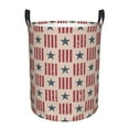 thumbnail image 1 of DouZhe Waterproof Collapsible Large Laundry Baskets, Retro American Flag Patriotic Prints Circular Hamper with Handles, 1 of 7