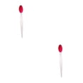 thumbnail image 2 of Minnieouse Cepillo de espinillas para la nariz Cepillo de silicona para la nariz Herramienta exfoliante facial de doble cara elástica, rosa roja Rojo 2Conjunto, 2 of 6
