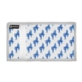 thumbnail image 2 of Cloth Wallet with Lanyard & Multiple Compartments Fashion Purse Zipper Clutch Bag for Cash Cards Coins Blue Bows Pattern, 2 of 7