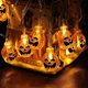 thumbnail image 2 of Luces de Halloween Luces de cadena de Halloween Paquete de 3 29 pies 60 Led Calabaza 3d, kaili Sencillez, 2 of 4
