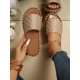 thumbnail image 1 of Women's Straw Plaid Sandals, 1 of 4