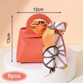 thumbnail image 3 of 6Pack Exquisite Simple Handbag with Handle Gift Box Beautiful Leather Gift Bag, Wedding Candy Box Birthday Party Favor Boxes-orange, 3 of 5
