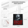 thumbnail image 4 of DouZhe Reusable Grocery Bags, Gamer Zone Game Over Lightweight Polyester Canvas Cloth Tote Bag for Travle Gym Shopping School, 15" x 16", 4 of 7