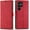 Red, variant on QLTYPRI for Samsung Galaxy S23 Plus Case, Premium PU Leather Cover TPU Bumper with Card Holder Kickstand Hidden Magnetic Adsorption Shockproof Flip Wallet Case for Samsung Galaxy S23 Plus - Rose Gold