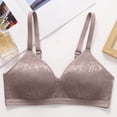 thumbnail image 5 of MGDXOX Push Up Bras for Women No Underwire Embroidered Glossy Comfortable Breathable Bra Underwear Bralettes Coffee XL, 5 of 8