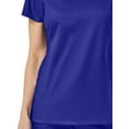 thumbnail image 2 of EON Womens Coolmax Mesh Panel V-Neck Solid Scrub Top, 2 of 2