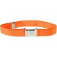 thumbnail image 1 of Kids Elastic Adjustable Strech Belt With Silver Square Buckle - Orange, 1 of 2
