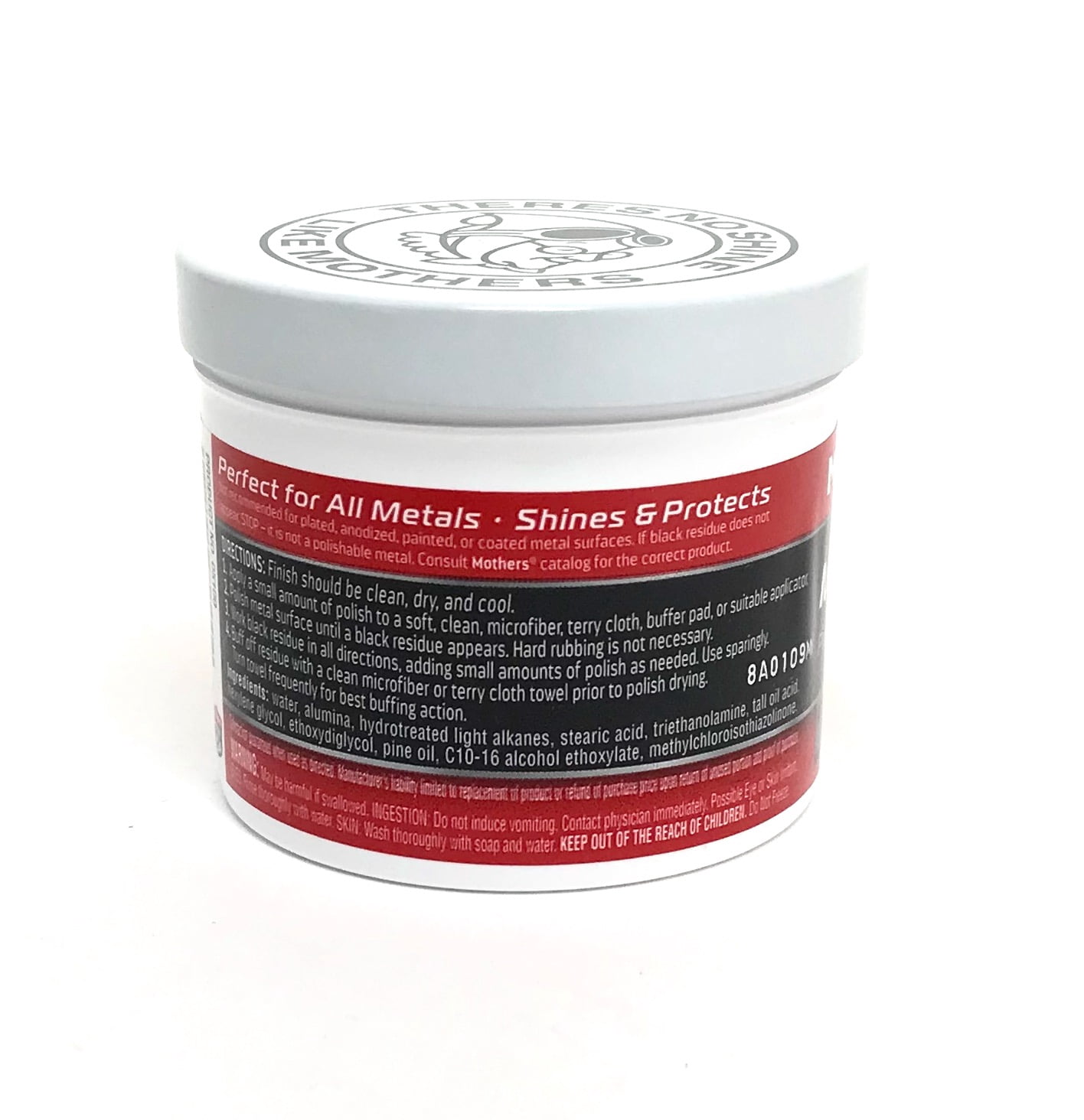 Mother's 05100/155200 Mag & Aluminum Polish 5 oz and Mother's Microfiber Ultra-Soft Polishing Cloth