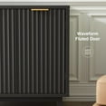 thumbnail image 6 of VEANERWOOD Fluted Cabinet with Storage, 2 Doors Sideboard Buffet Cabinet Modern Accent Cabinet, 6 of 10