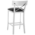 thumbnail image 5 of Safavieh Zoey 35''H Glam Stainless Steel Cross Back Counter Stool, 5 of 11