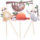 thumbnail image 4 of FELTECHELECTR Juego de 4 adornos para tartas de perezoso, decoración creativa para fiestas de cumpleaños y festivales., 4 of 7