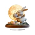 thumbnail image 2 of ddioayh Acrylic Tabletop Display Easter Bunny Flat Decor for Office Bedroom Cafe Holiday Decoration Durable Lightweight Gift Idea, 2 of 6