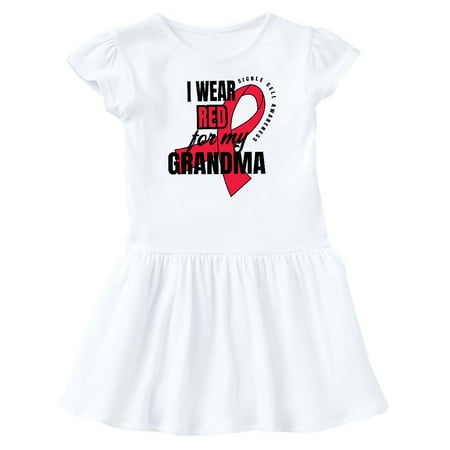 

Inktastic Sickle Cell Awareness I Wear Red For My Grandma Gift Baby Girl Dress