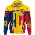 thumbnail image 5 of Sudadera con capucha y cremallera con el emblema nacional de Chad y la bandera de África para hombre, ropa informal, deportiva, para niño, 5 of 5
