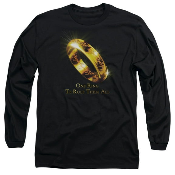 Lord Of The Rings Men's One Ring Long Sleeve Small Black