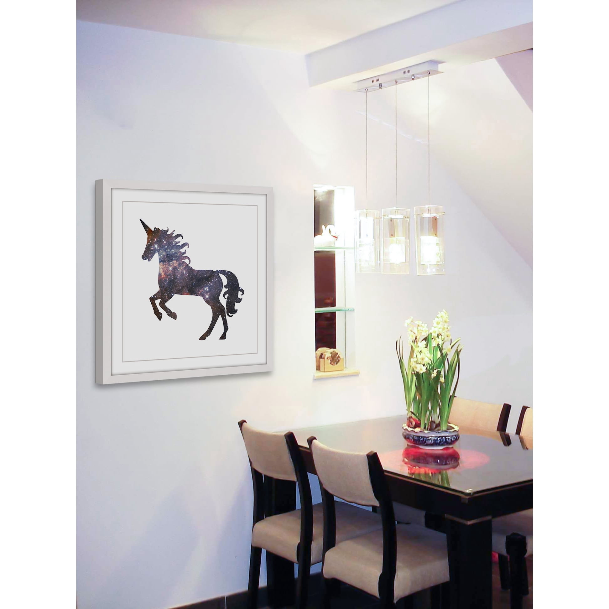 Marmont Hill "Space Unicorn 2" by Shayna Pitch Framed Painting Print