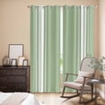 thumbnail image 3 of Sage Green Kitchen Curtains 84 Inch Length, Farmhouse Sage Green White Striped Grommet Top Bedroom Living Room Curtains, Light Filtering Cafe Curtain Drapes 2 Panels Set 84''x84'', 3 of 9