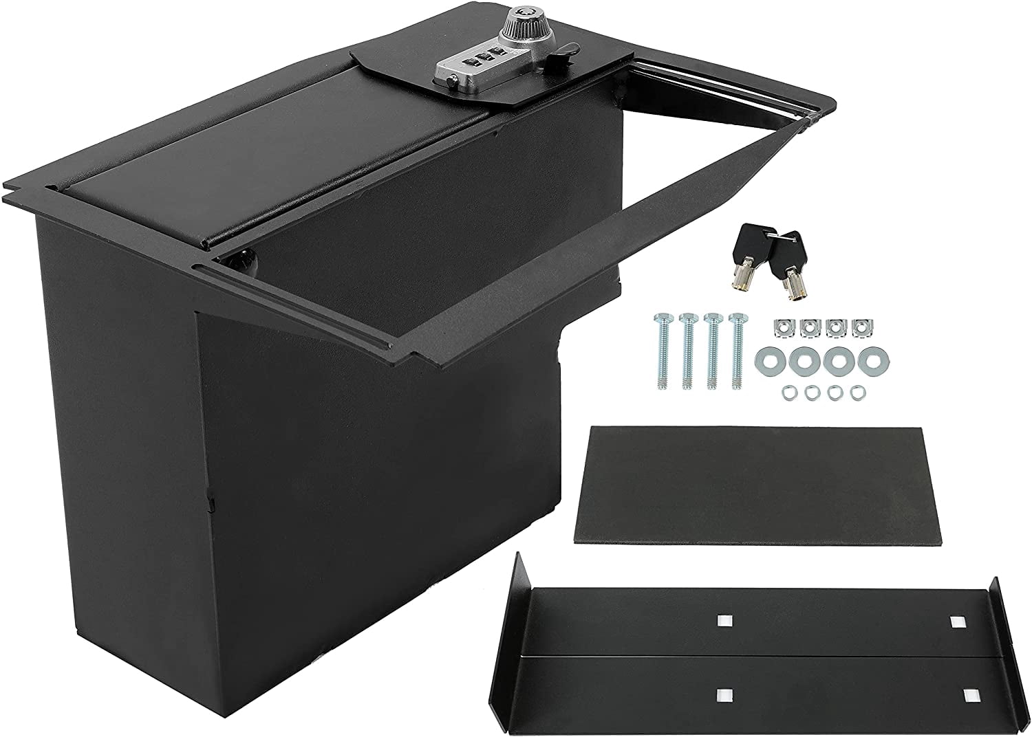 Kojem Super Duty ford Raptor Center Console Box Gun Safe with 3 Digit Lock, Steel