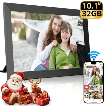 DR. J Professional 10.1 inch Digital Picture Frame, Send Photos & Videos Instantly via The Free Frameo App Best Gift for Family