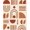 Brown, Pattern 7, variant on Design&I 8'x10' Washable Area Rug Beige Terracotta Modern Geometric Abstract Design Contemporary Art Inspired for Dining Room, Large Office, Lounge, Snag-Free