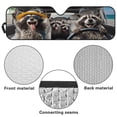 thumbnail image 6 of Uorisanigo Windshield Sun Shade for 2018-2025 Jeep Wrangler JL JLU & 2020-2025 Jeep Gladiator, Funny Raccoon Print Sun Visor Windshield Sunshade Blocks UV Rays, Foldable Shade Heat Shield, 6 of 7