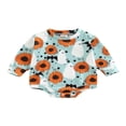 thumbnail image 1 of Baby Girl Romper  Long Sleeve  Neck Cartoon Ghost / Santa / Flower Loose Button Romper, 1 of 8