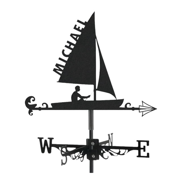 davian Vane Weathervane Easy to Install Gift Decorative Iron Decoration Wind Direction Indicator for Courtyard Outdoor Sailboat