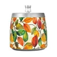 thumbnail image 7 of Yayeee Ashtray with Lid for Cigarette Smokeless Stainless Steel Home Ash Holder, Beige Leaves, 7 of 7