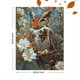 thumbnail image 3 of Qisvanset Framed Canvas Wall Art 12x16 Inch White Flower Great Horned Owl Rustic Wall Art, 3 of 5