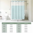 thumbnail image 6 of No Hook Shower Curtain with Snap in Liner, Boho Minimalist Geometric Art Curtain Set See-Through Top Double Layers Modern Teal Herringbone Texture Shower Curtains for Bathroom Decor, 72x72in, 6 of 9