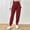 *Wine, variant on ClodeEU Women's High Waisted Smocked Waist Jogger Pants,Casual Loose Fit Joggers with Elastic Cuffs Beige,Women's Plus L