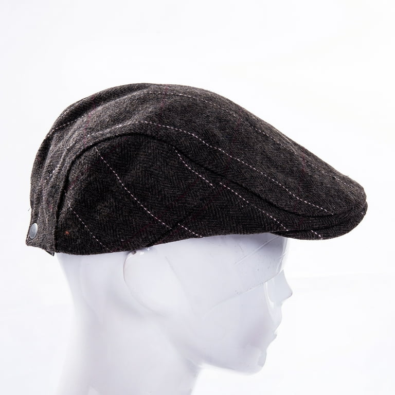 Spring hue Men s Cap Retro Warm Adjustable Lightweight Durable Beret Pea Hat