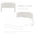 thumbnail image 2 of King Size Headboard Only, Velvet Upholstered Headboard King/California King Size Wall Mount and Bed Frame Mount, Featuring High-Density Sponge Padding Easy Assembly Comfort Style-Cream, 2 of 17